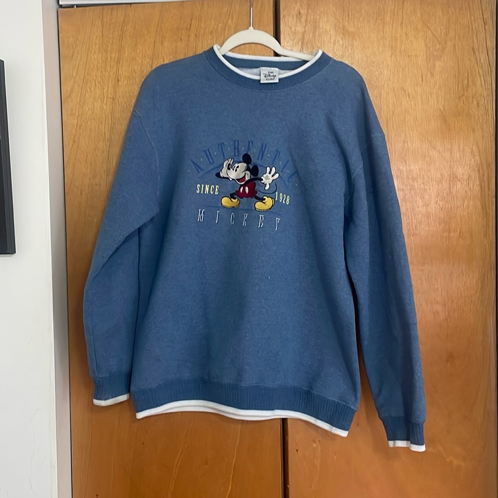Vintage The Disney Store Authentic Mickey Blue Crewneck